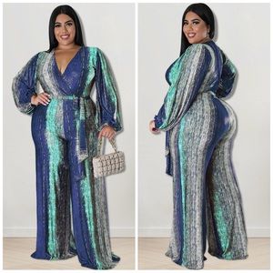 Plus Size Colorful Jumpsuit